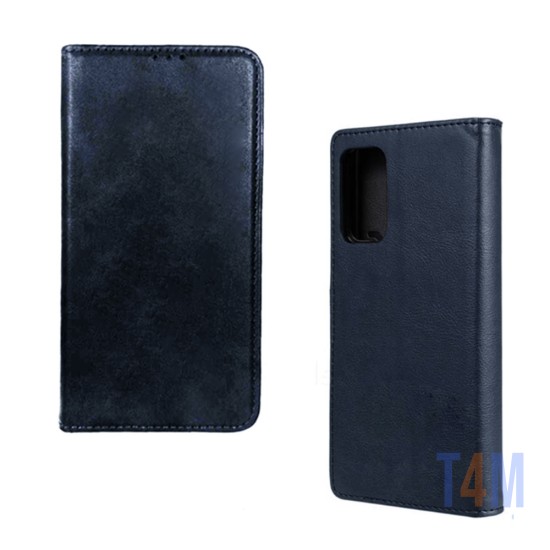 Leather Flip Cover with Internal Pocket For Xiaomi Redmi 10 Blue